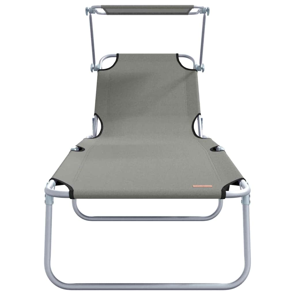 Sonnenliege 2 pcs Grau 58 x 188 x 77cm Polyester