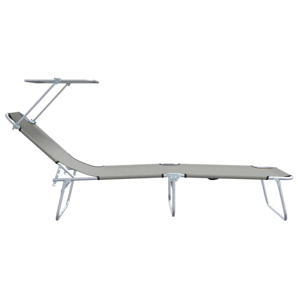 Sonnenliege 2 pcs Grau 58 x 188 x 77cm Polyester