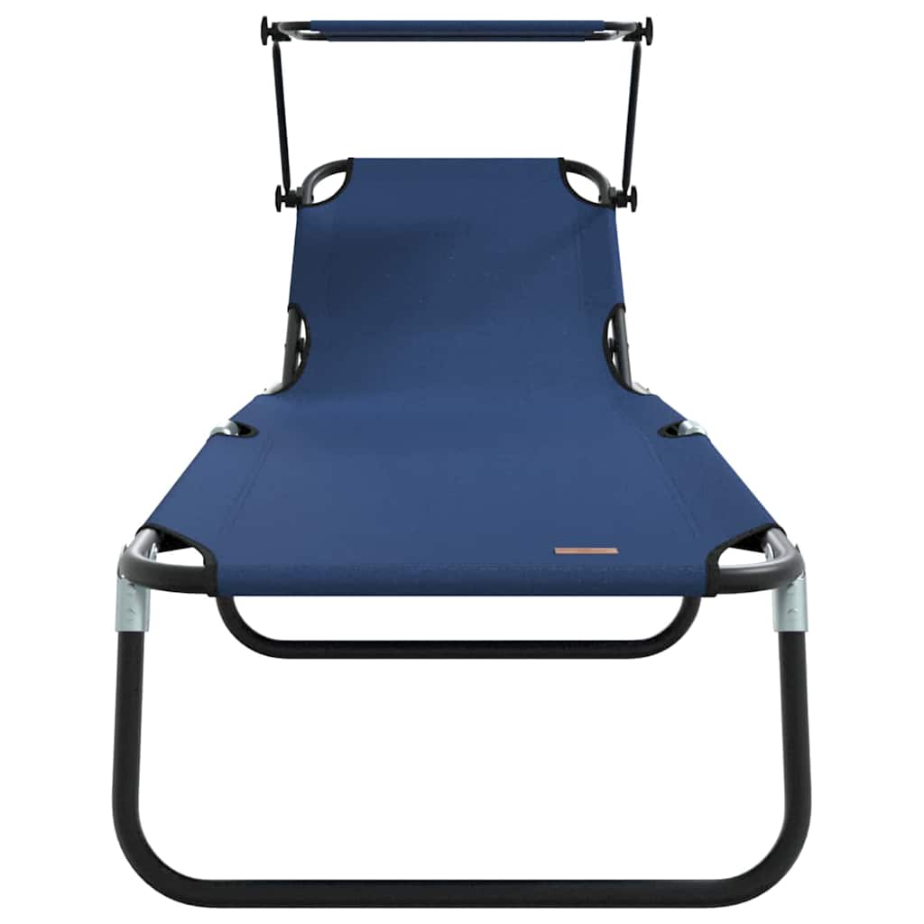 Klappbare Sonnenliege 2 pcs Blau 190 x 57 x 81 cm Oxford