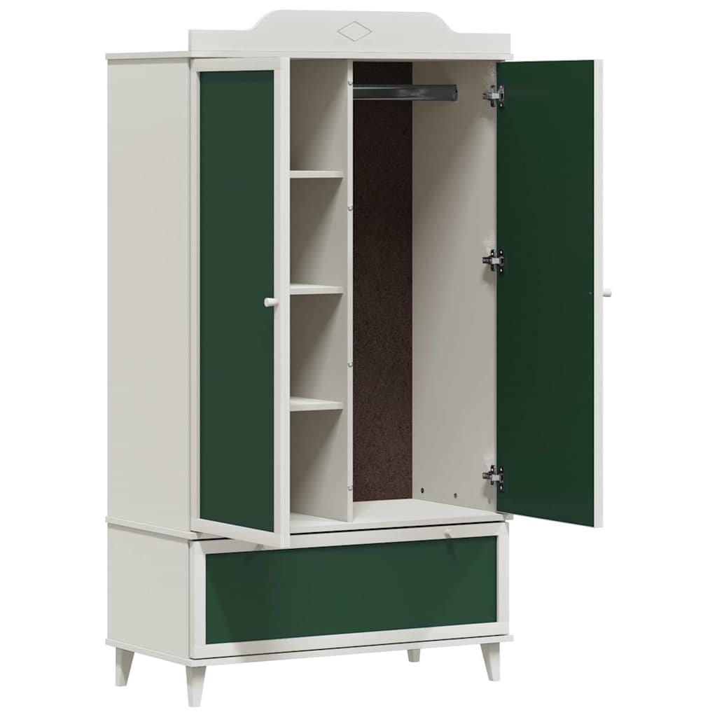 Kreidetafel Kleiderschrank mit Tür ROROS Weiß 90 x 45 x 165 cm