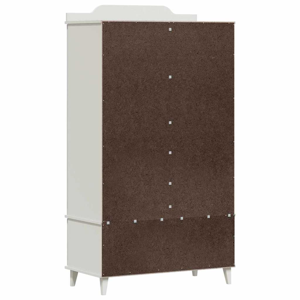 Kreidetafel Kleiderschrank mit Tür ROROS Weiß 90 x 45 x 165 cm