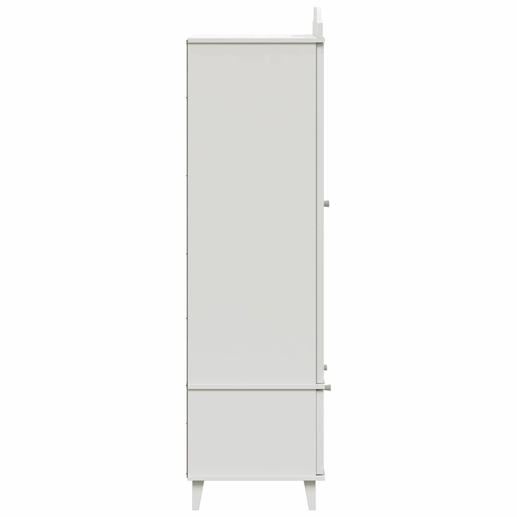 Kreidetafel Kleiderschrank mit Tür ROROS Weiß 90 x 45 x 165 cm
