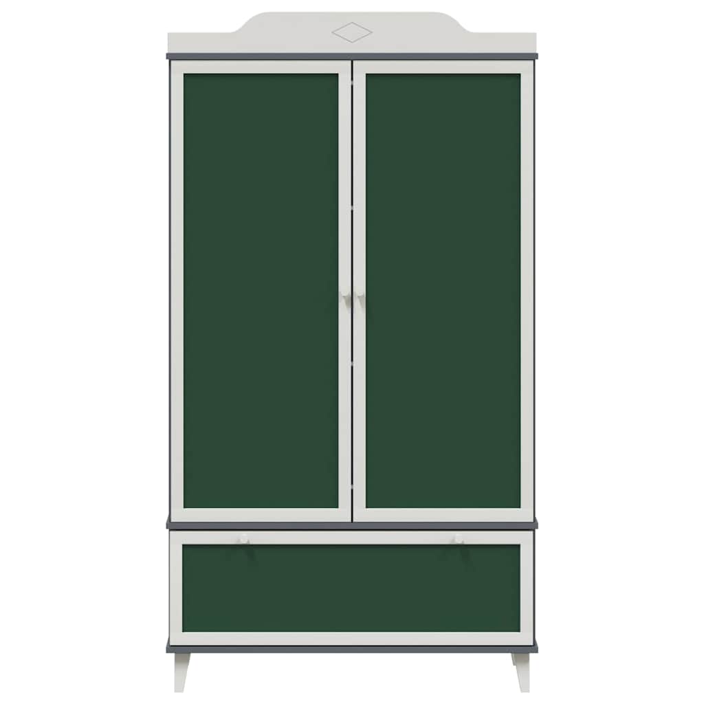 Kreidetafel Kleiderschrank ROROS Grau und Weiß 90 x 45 x 165 cm