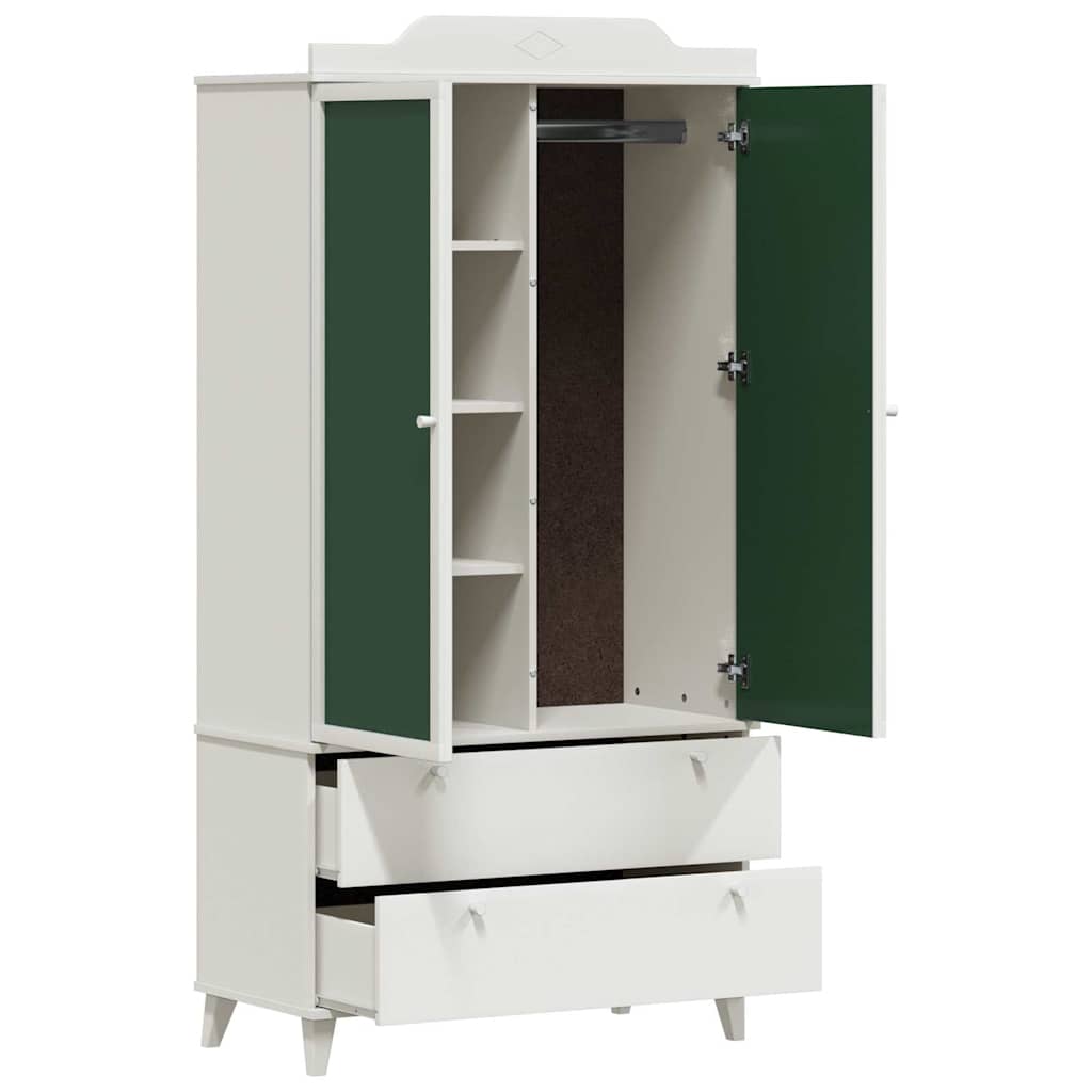 Kreidetafel Kleiderschrank mit Tür ROROS Weiß 90 x 45 x 180 cm