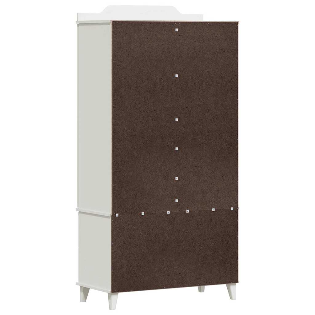 Kreidetafel Kleiderschrank mit Tür ROROS Weiß 90 x 45 x 180 cm