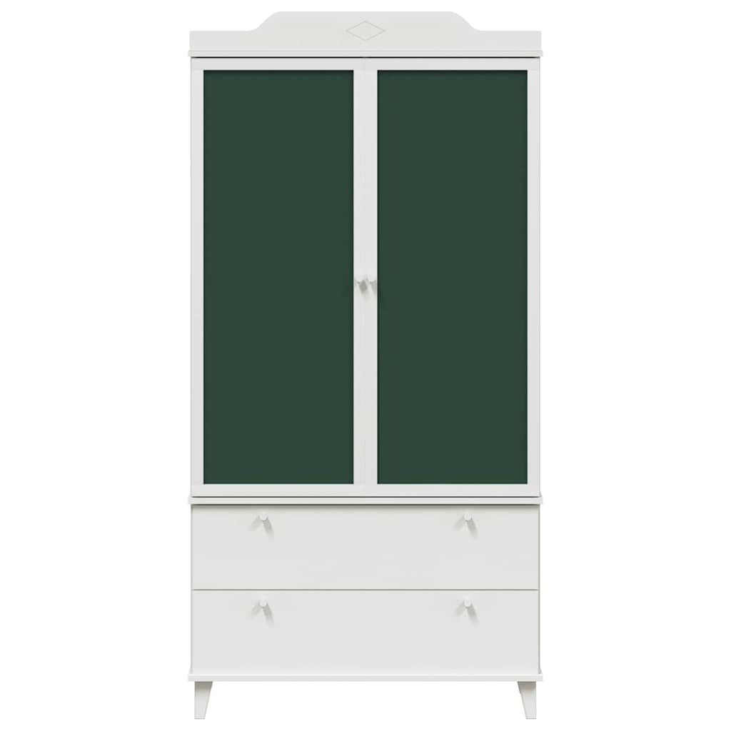 Kreidetafel Kleiderschrank mit Tür ROROS Weiß 90 x 45 x 180 cm
