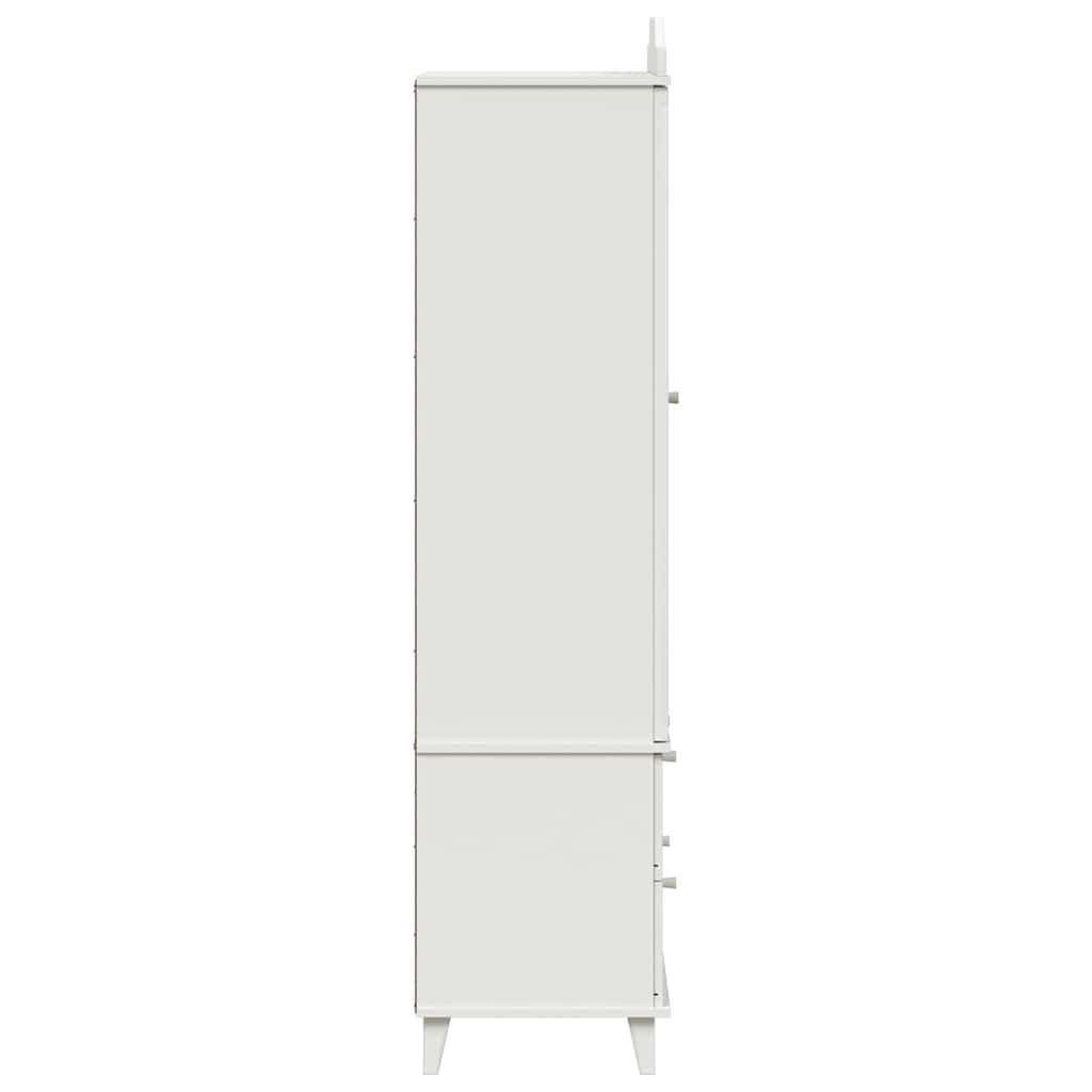 Kreidetafel Kleiderschrank mit Tür ROROS Weiß 90 x 45 x 180 cm