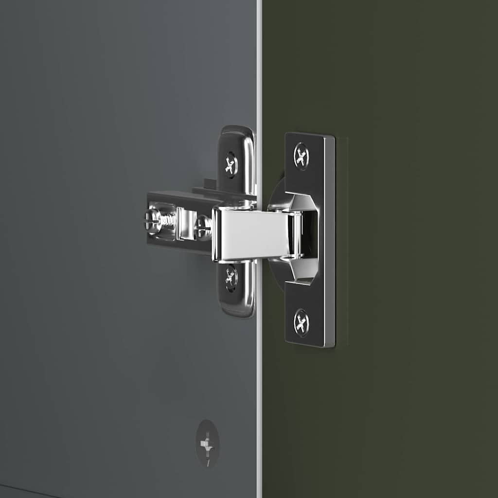 Kreidetafel Kleiderschrank ROROS Grau und Weiß 90 x 45 x 180 cm