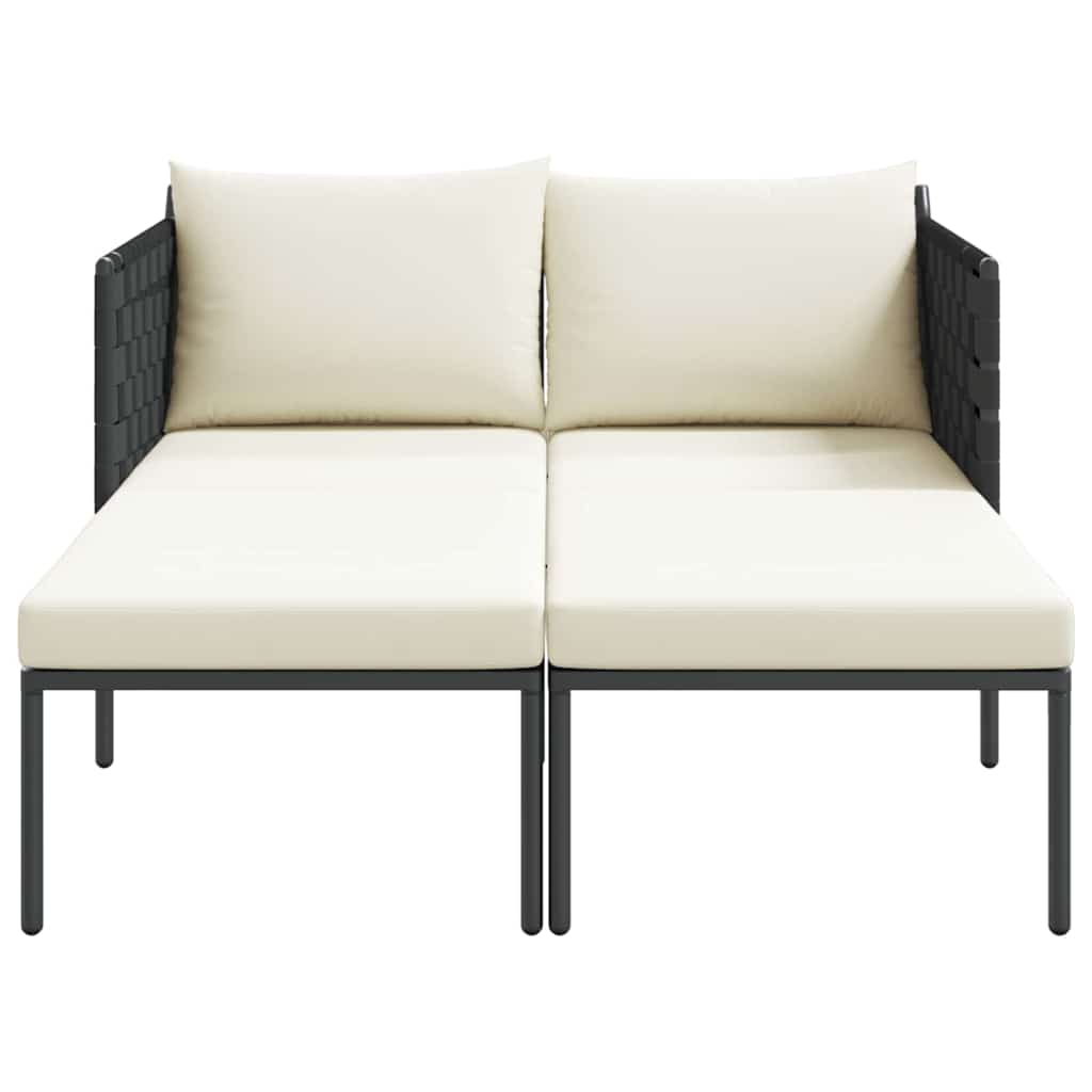 Sonnenliege mit Kissen 2-Person Anthrazit 153 x 115 x 69,5 cm