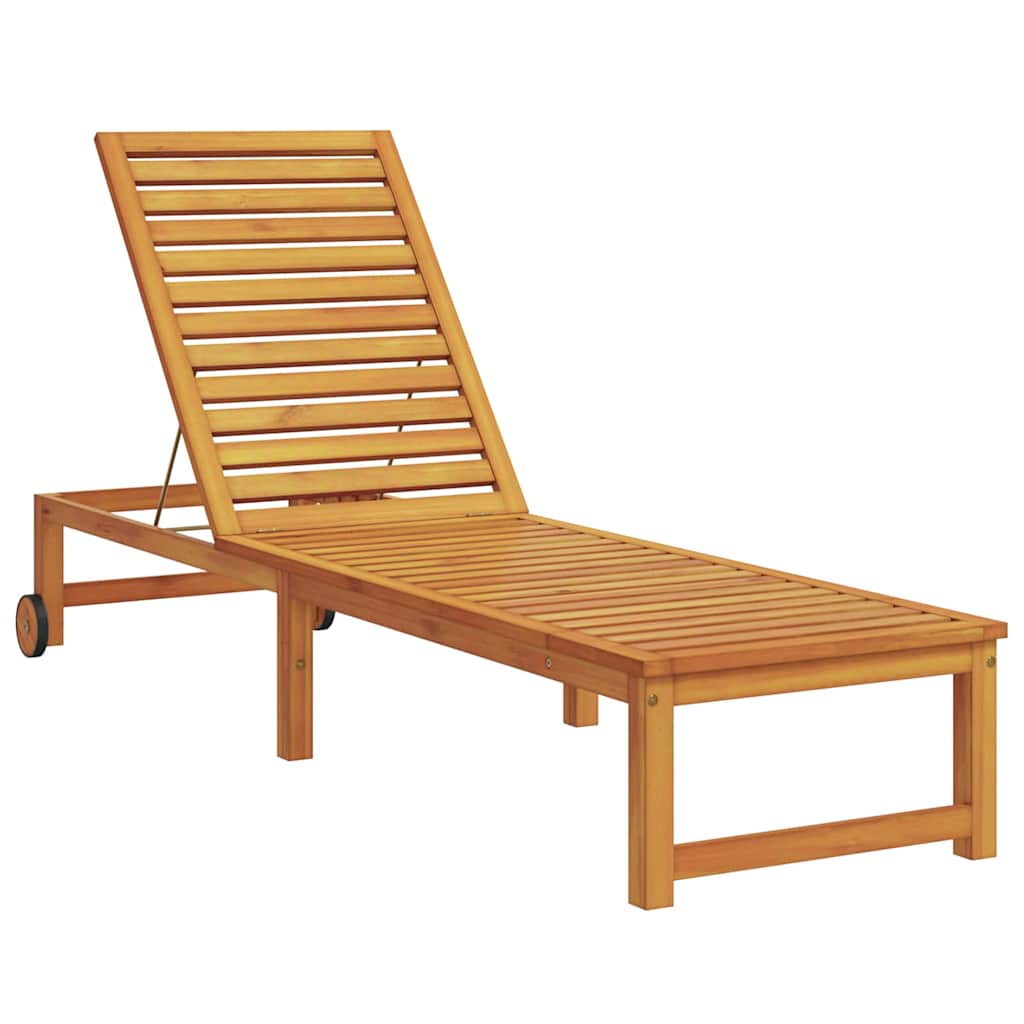 Sonnenliege 2 pcs Braun 202 x 53 x 89 cm Massivholz Akazie