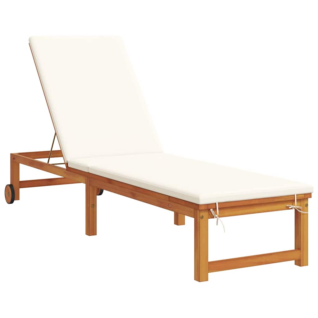 Sonnenliege 2 pcs Braun 202 x 53 x 89 cm Massivholz Akazie