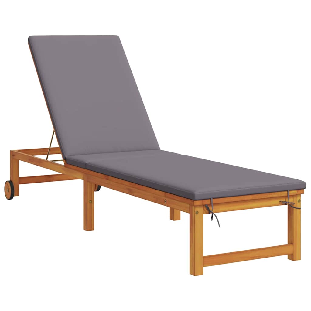 Sonnenliege 3 pcs Braun Massivholz Akazie