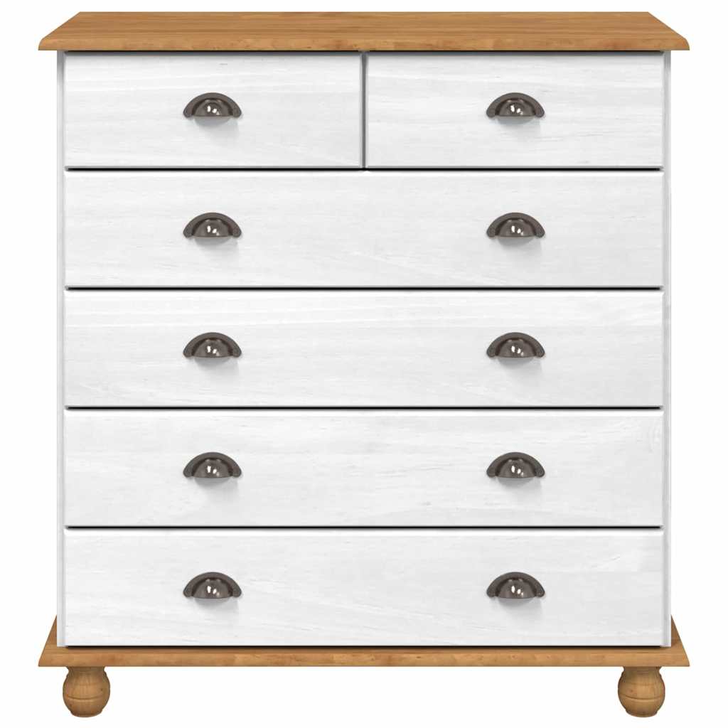 Schubladenkommode mit Schubladen ASKIM Weiß 91 x 40 x 95,5 cm