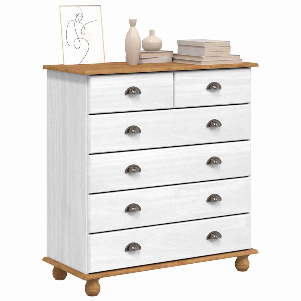 Schubladenkommode mit Schubladen ASKIM Weiß 91 x 40 x 95,5 cm