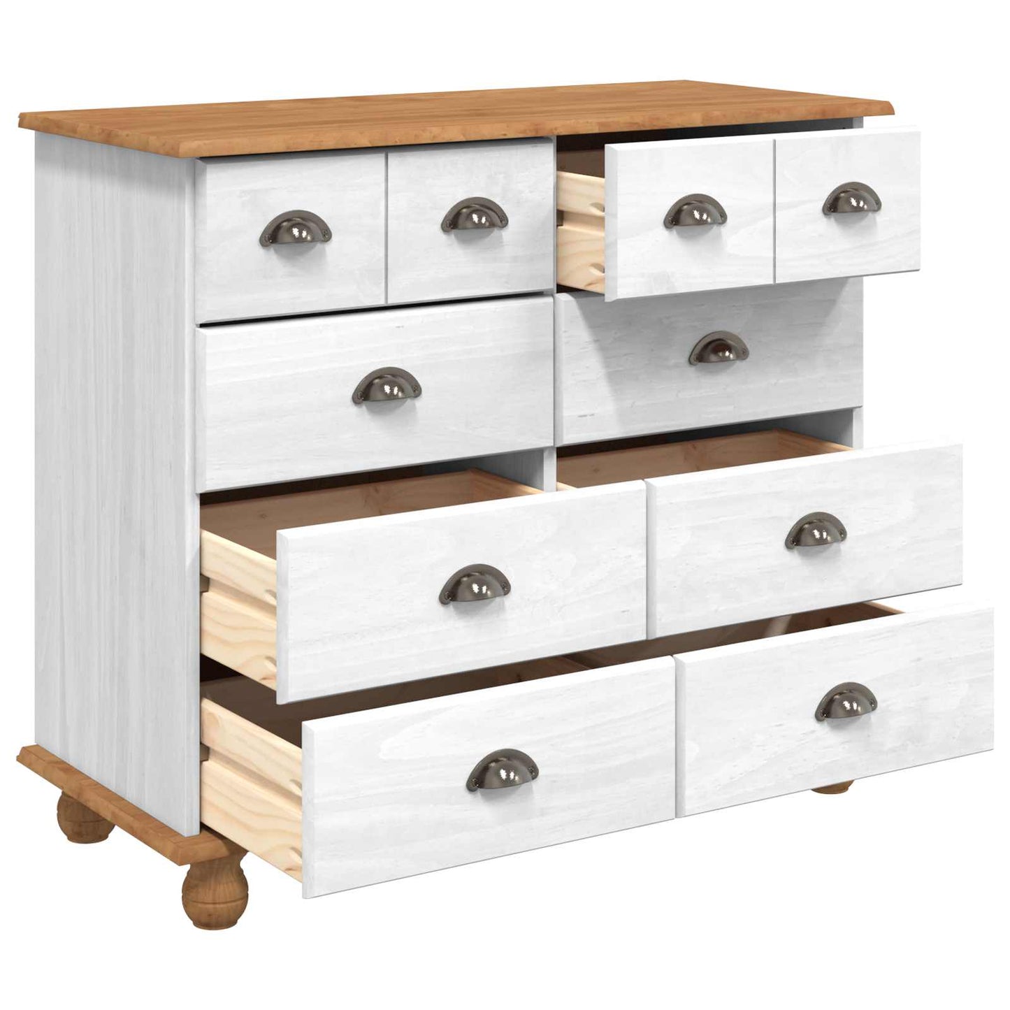 Schubladenkommode mit Schubladen ASKIM Weiß 91 x 40 x 79 cm