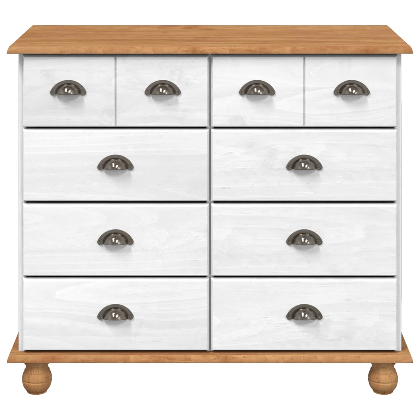 Schubladenkommode mit Schubladen ASKIM Weiß 91 x 40 x 79 cm