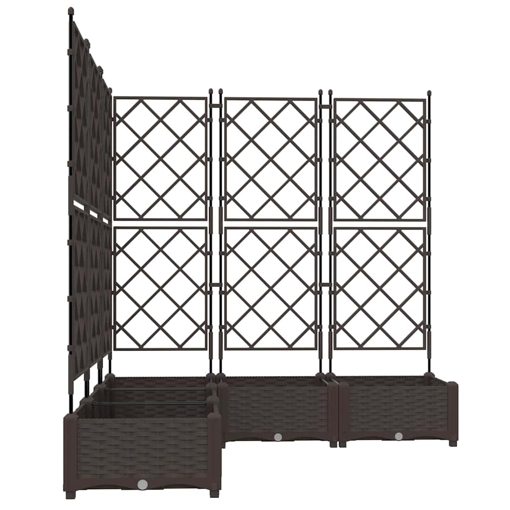 Garten-Pflanzgefäß 5 pcs Braun 120 x 120 x 125,5 cm Kunststoff