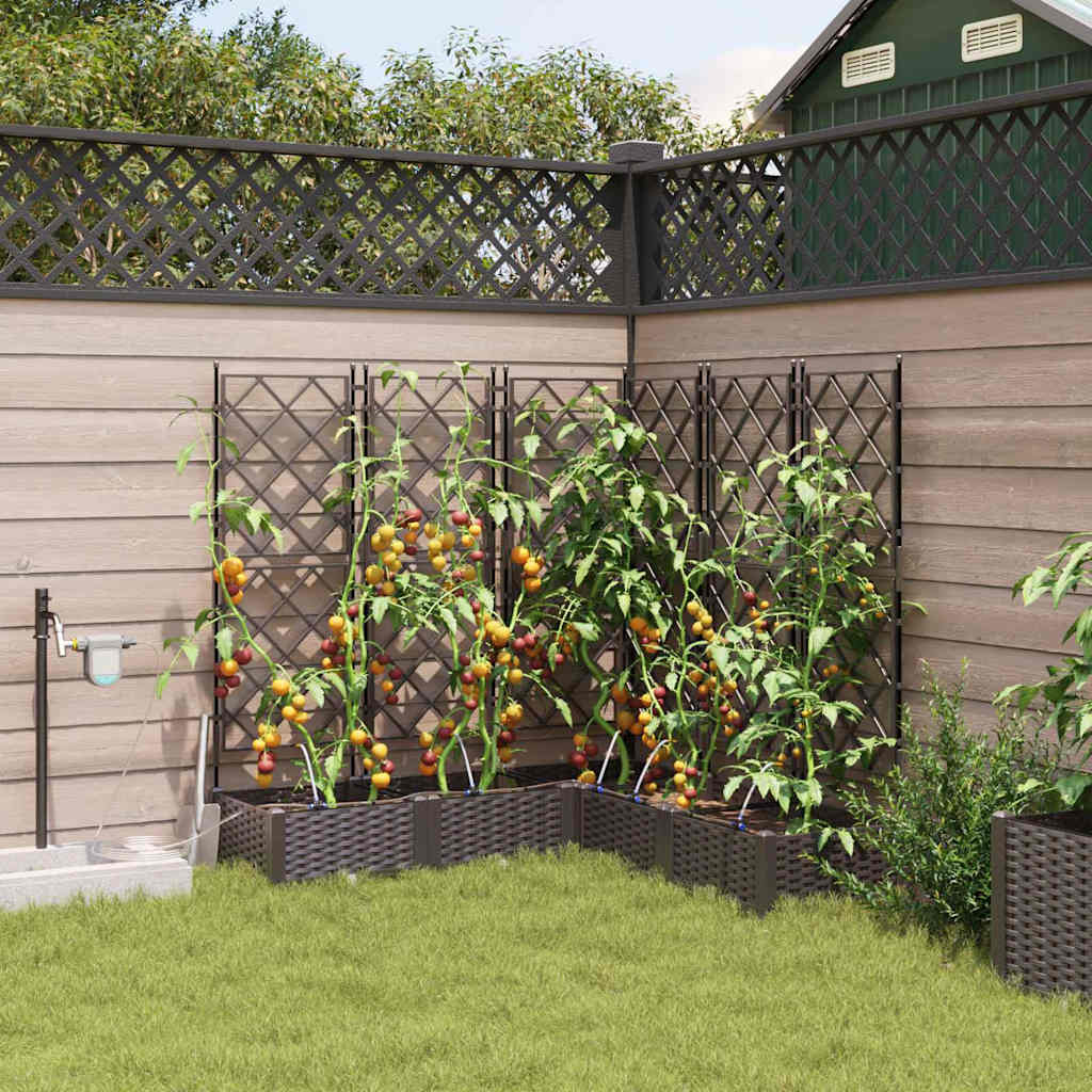 Garten-Pflanzgefäß 5 pcs Braun Kunststoff