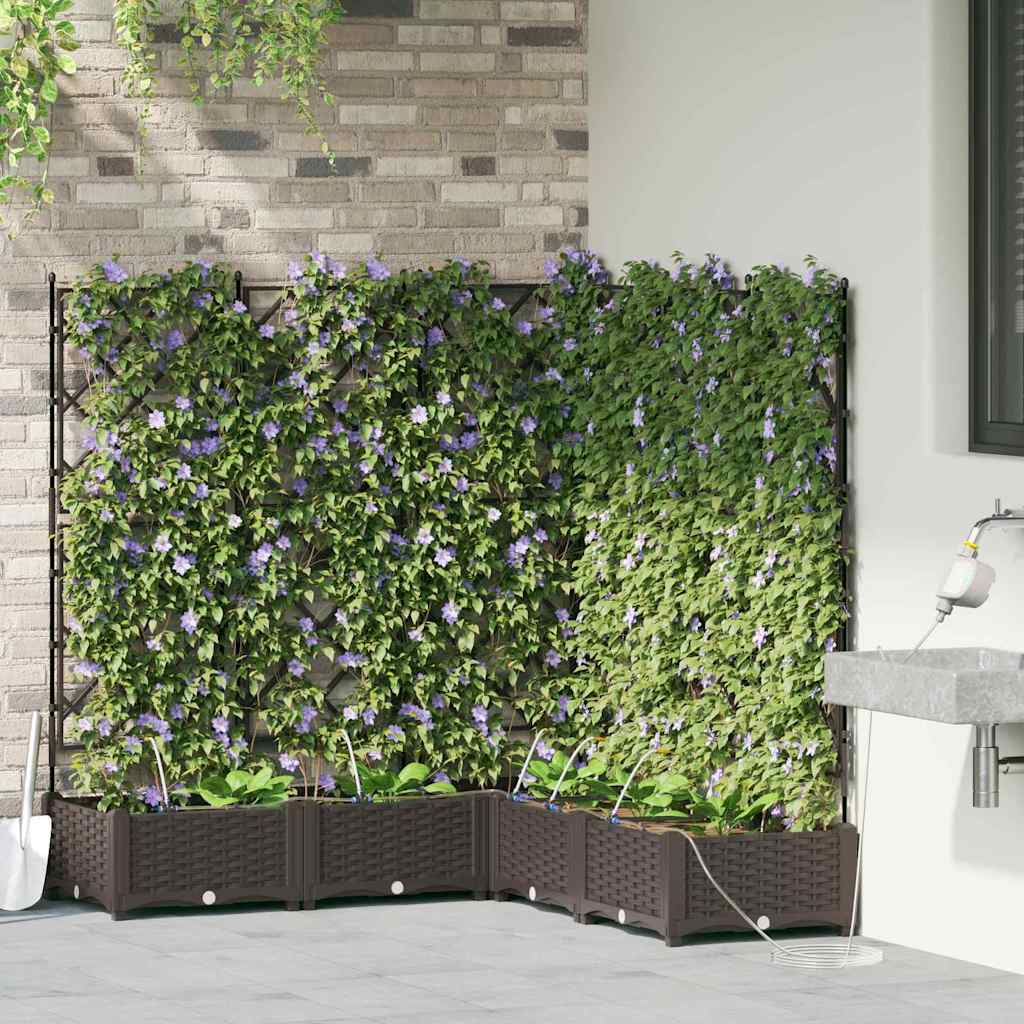 Garten-Pflanzgefäß 5 pcs Braun Kunststoff