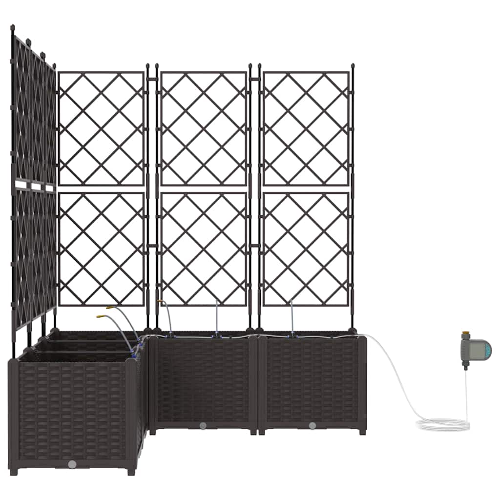 Garten-Pflanzgefäß 5 pcs Braun Kunststoff