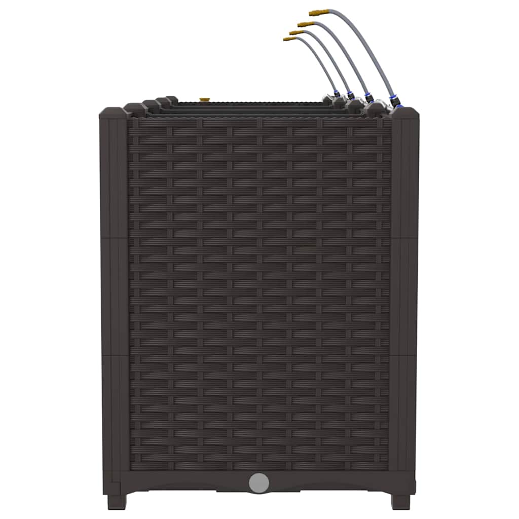 Garten-Pflanzgefäß 4 pcs Braun Kunststoff