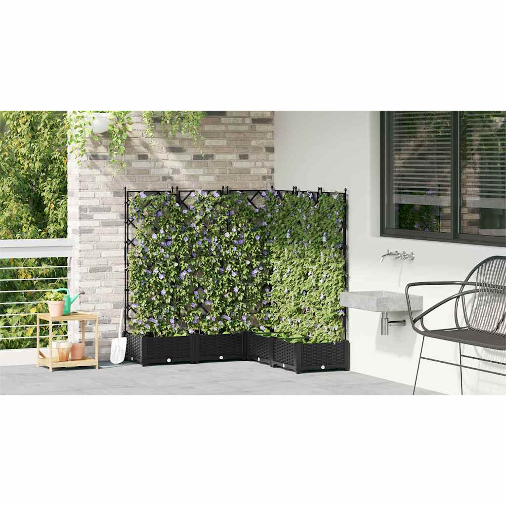 Garten-Pflanzgefäß 5 pcs Schwarz 120 x 120 x 125,5 cm