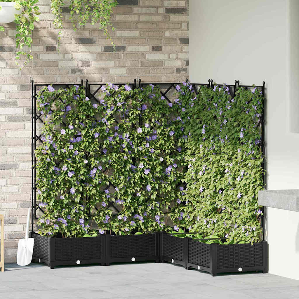 Garten-Pflanzgefäß 5 pcs Schwarz 120 x 120 x 125,5 cm