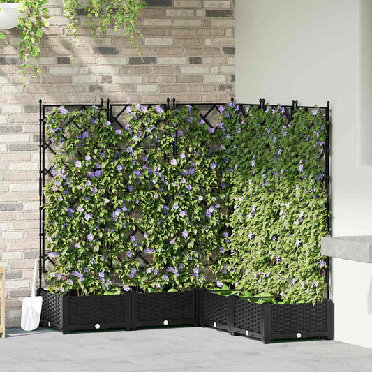 Garten-Pflanzgefäß 5 pcs Schwarz 120 x 120 x 125,5 cm