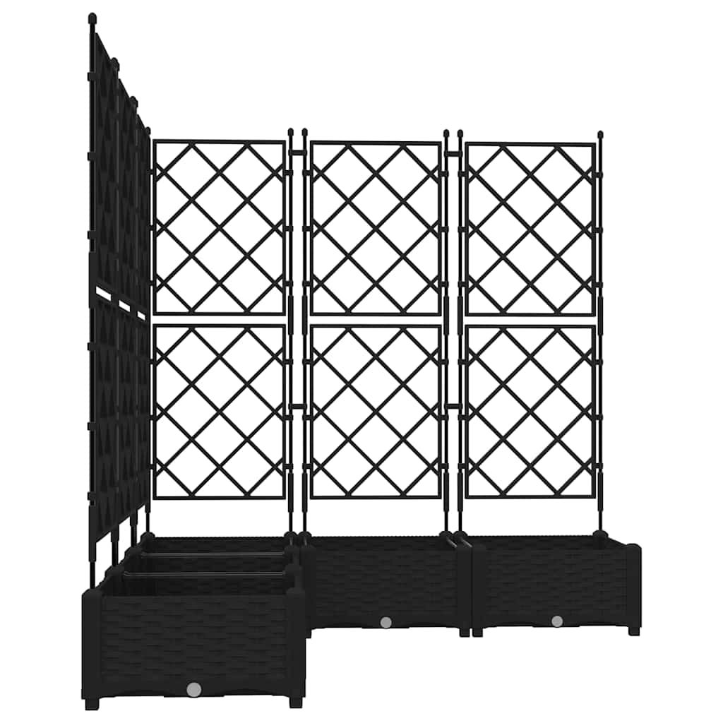 Garten-Pflanzgefäß 5 pcs Schwarz 120 x 120 x 125,5 cm