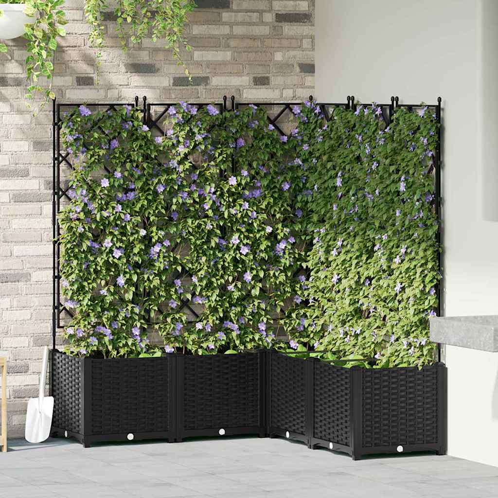 Garten-Pflanzgefäß 5 pcs Schwarz 120 x 120 x 143 cm Kunststoff