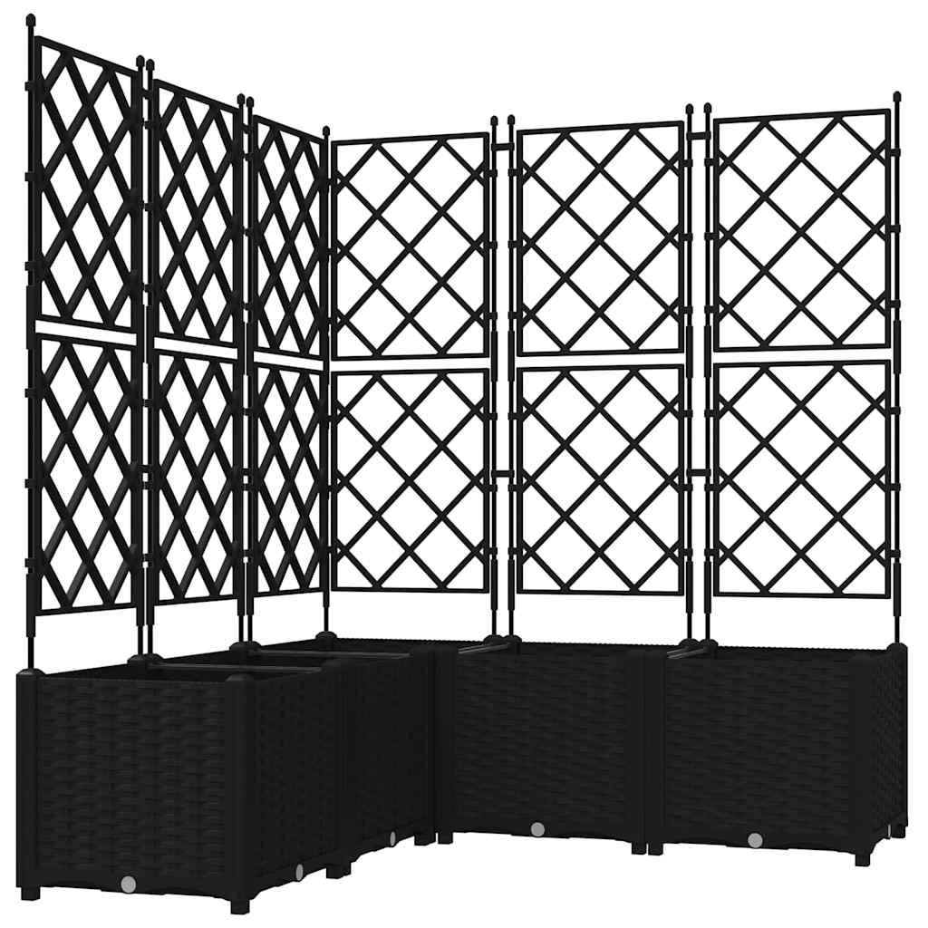Garten-Pflanzgefäß 5 pcs Schwarz 120 x 120 x 143 cm Kunststoff