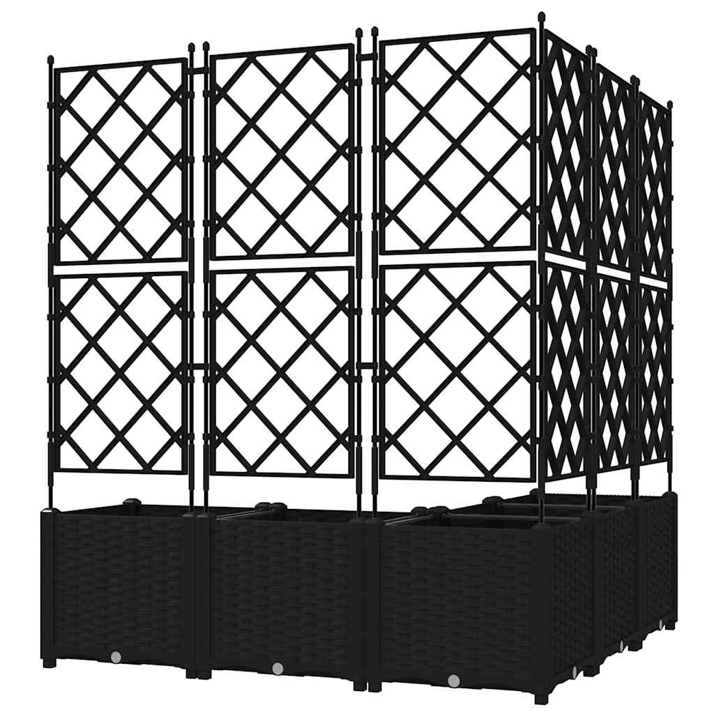Garten-Pflanzgefäß 5 pcs Schwarz 120 x 120 x 143 cm Kunststoff