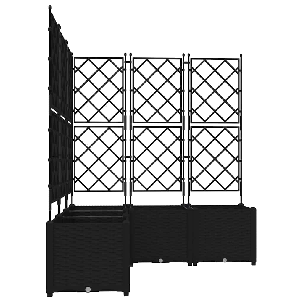 Garten-Pflanzgefäß 5 pcs Schwarz 120 x 120 x 143 cm Kunststoff