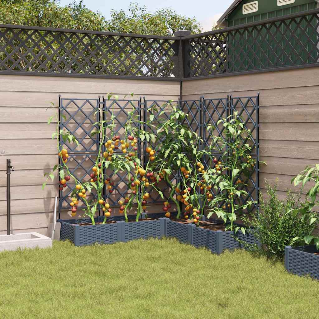 Garten-Pflanzgefäß 5 pcs Hellgrau 120 x 120 x 125,5 cm