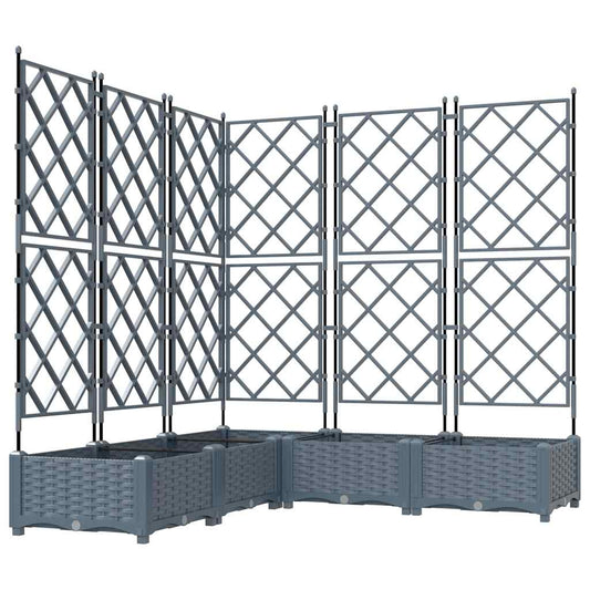 Garten-Pflanzgefäß 5 pcs Hellgrau 120 x 120 x 125,5 cm
