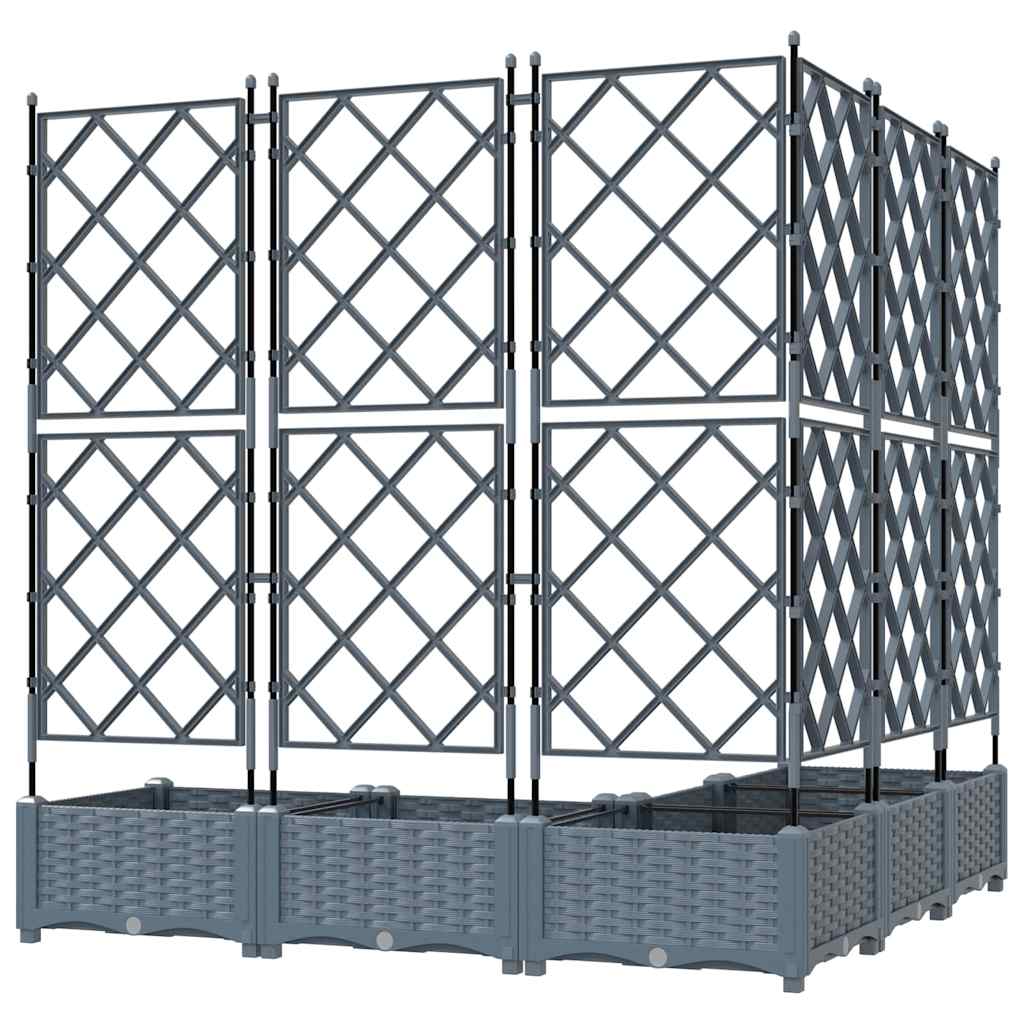 Garten-Pflanzgefäß 5 pcs Hellgrau 120 x 120 x 125,5 cm