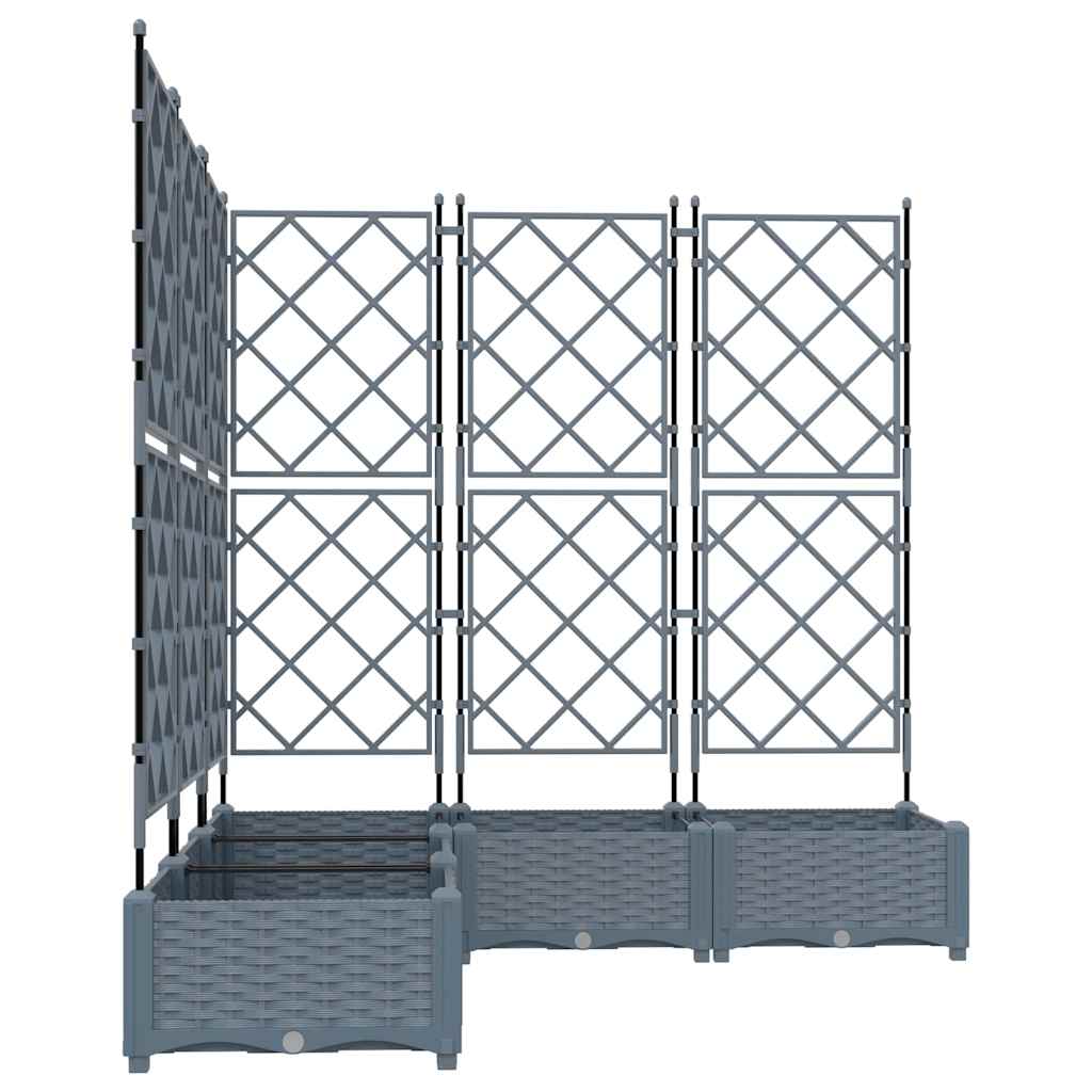 Garten-Pflanzgefäß 5 pcs Hellgrau 120 x 120 x 125,5 cm