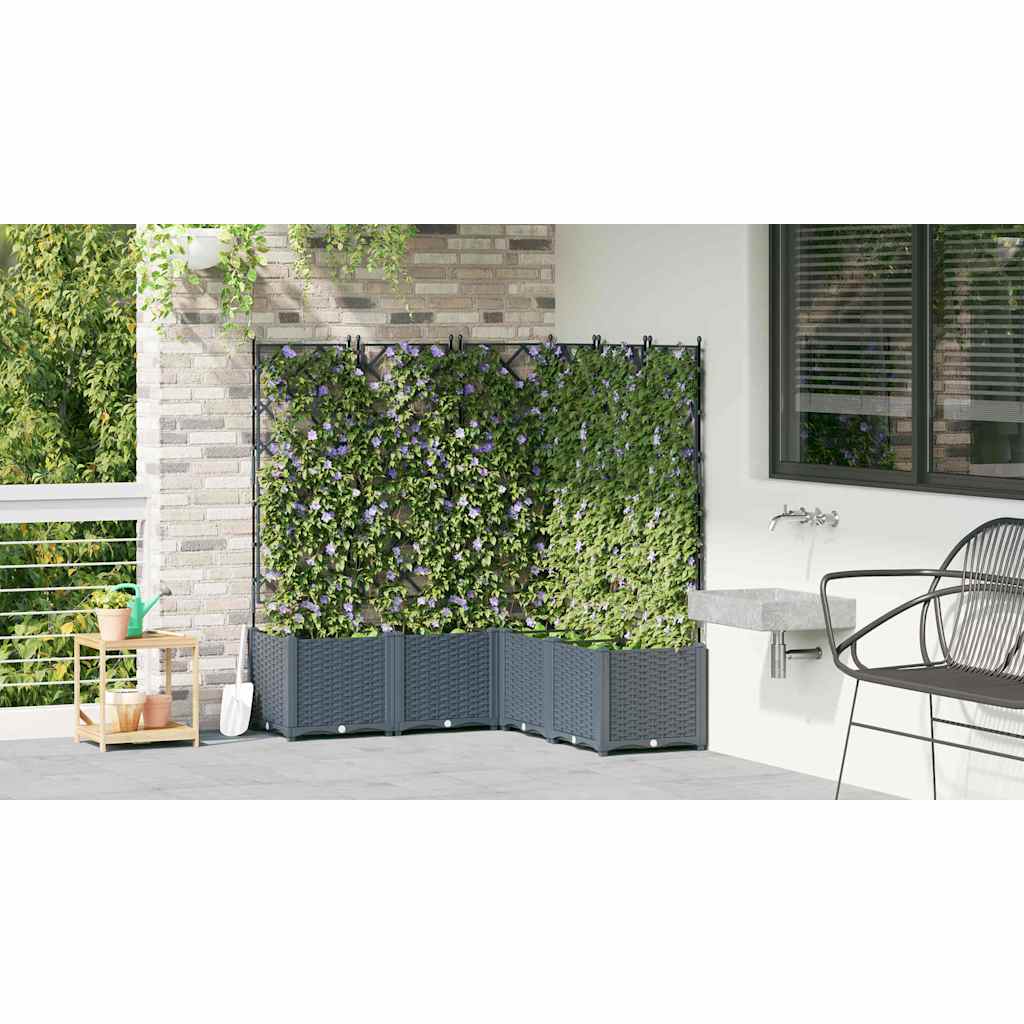 Garten-Pflanzgefäß 5 pcs Hellgrau 120 x 120 x 143 cm Kunststoff