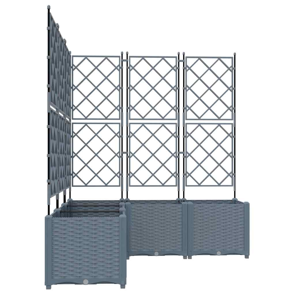 Garten-Pflanzgefäß 5 pcs Hellgrau 120 x 120 x 143 cm Kunststoff