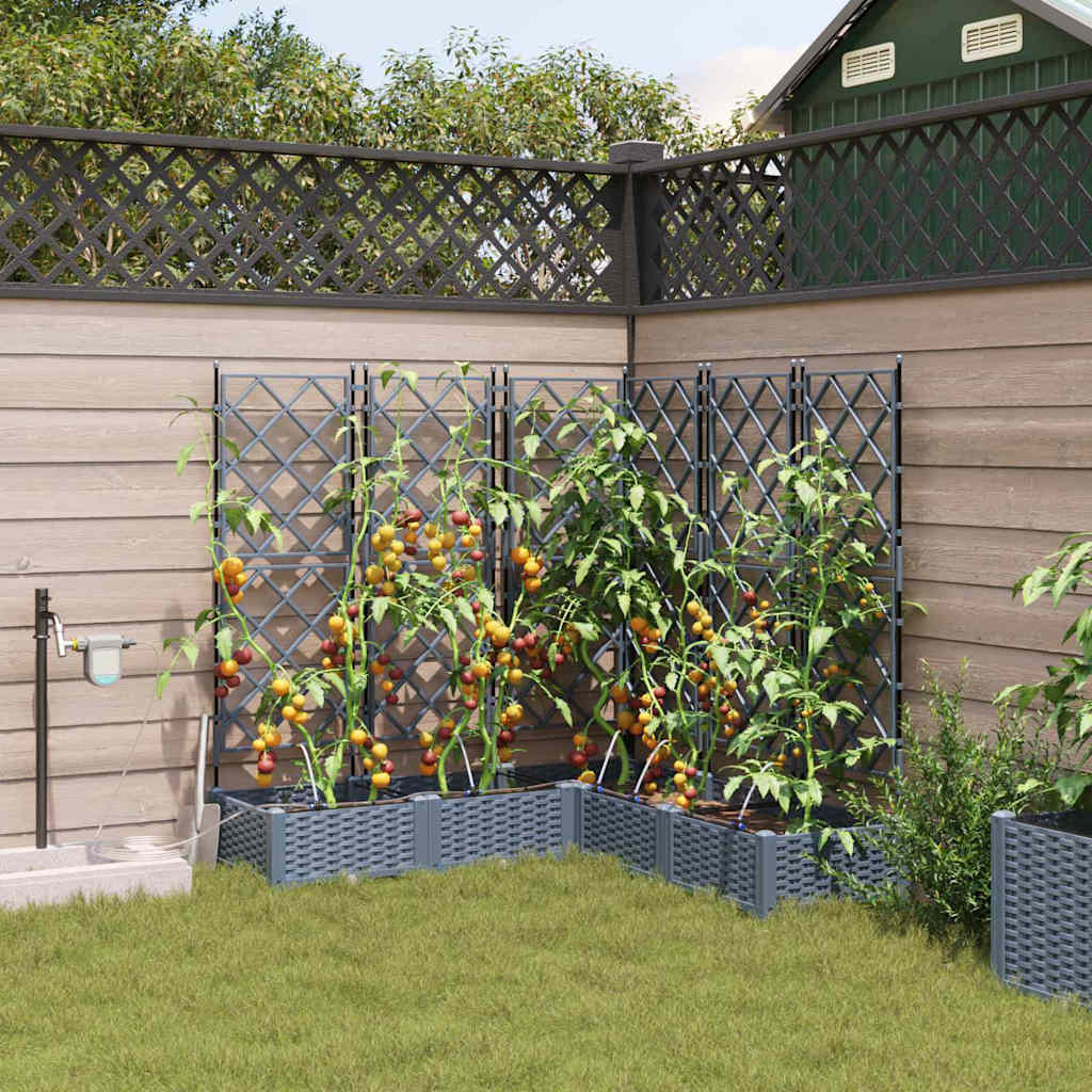 Garten-Pflanzgefäß 5 pcs Hellgrau Kunststoff