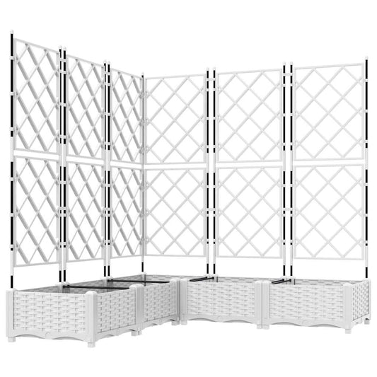 Garten-Pflanzgefäß 5 pcs Weiß 120 x 120 x 125,5 cm Kunststoff