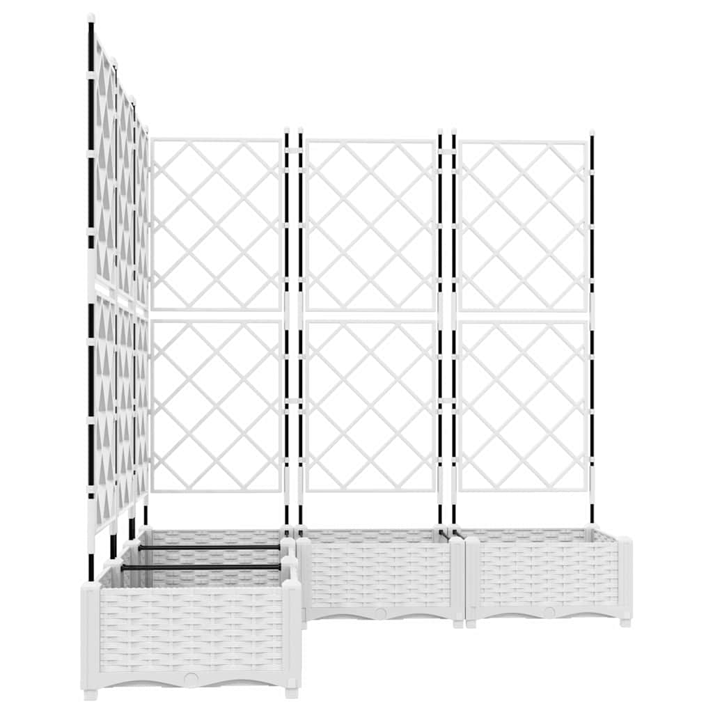Garten-Pflanzgefäß 5 pcs Weiß 120 x 120 x 125,5 cm Kunststoff