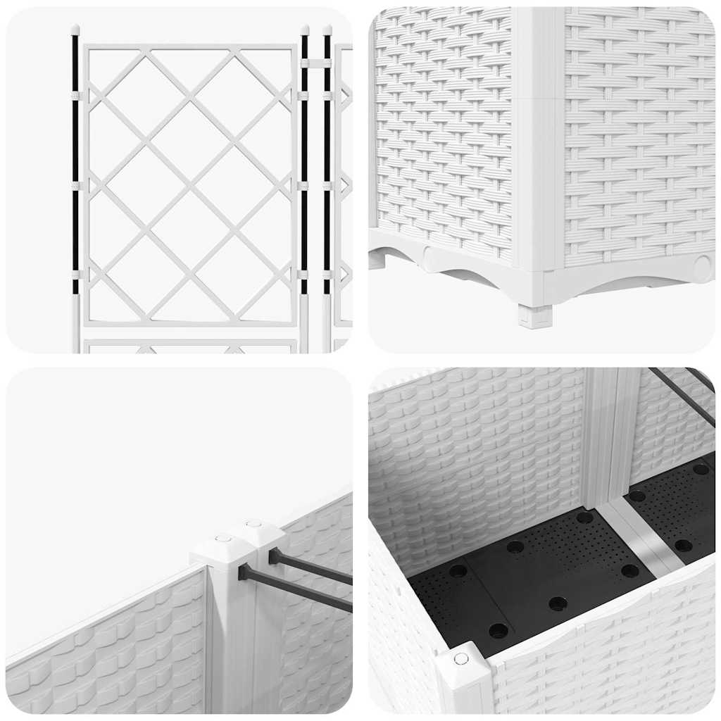 Garten-Pflanzgefäß 5 pcs Weiß 120 x 120 x 143 cm Kunststoff