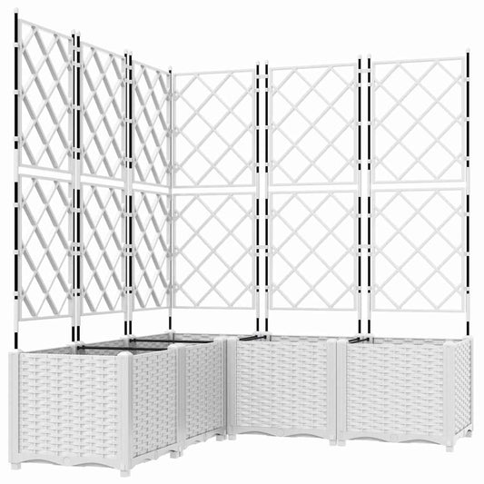 Garten-Pflanzgefäß 5 pcs Weiß 120 x 120 x 143 cm Kunststoff