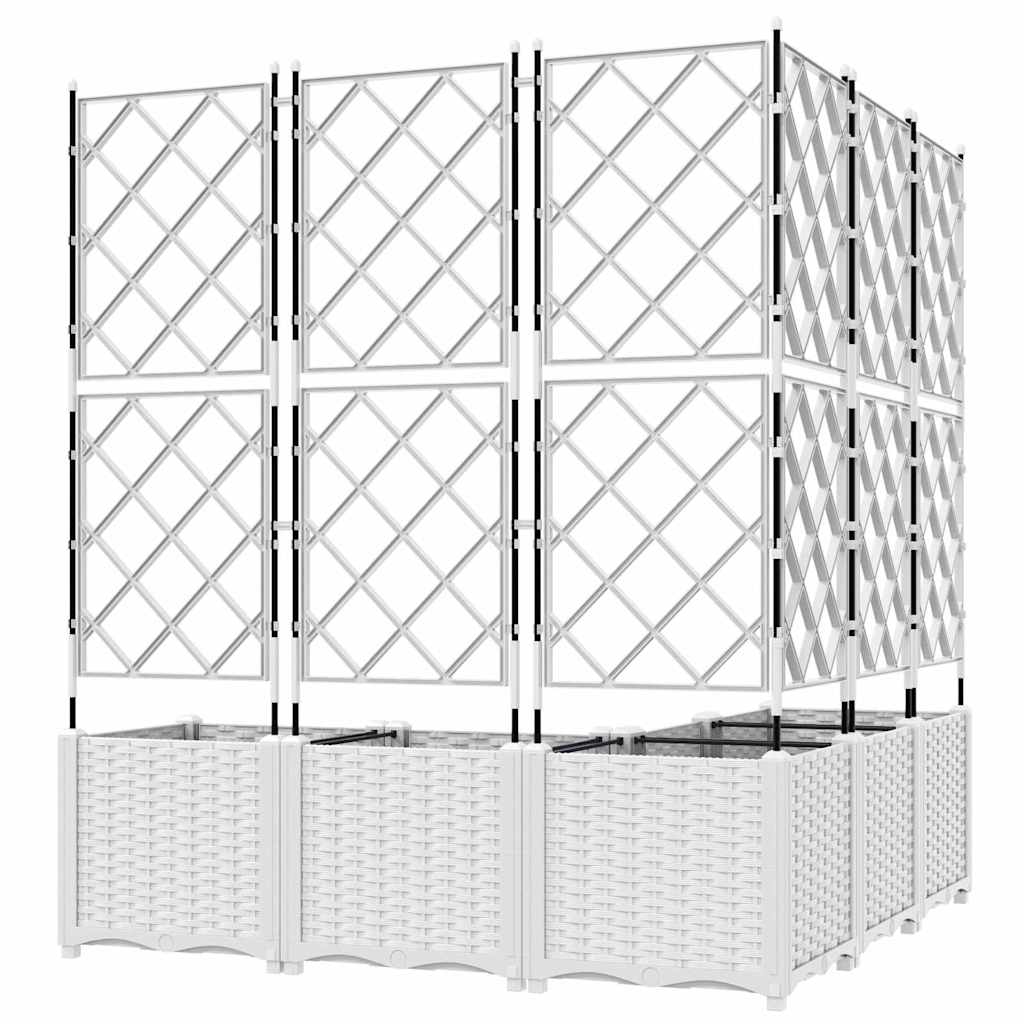 Garten-Pflanzgefäß 5 pcs Weiß 120 x 120 x 143 cm Kunststoff