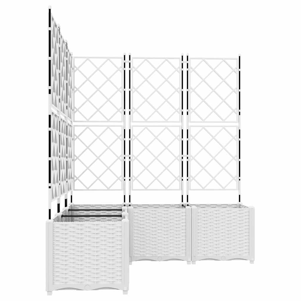 Garten-Pflanzgefäß 5 pcs Weiß 120 x 120 x 143 cm Kunststoff