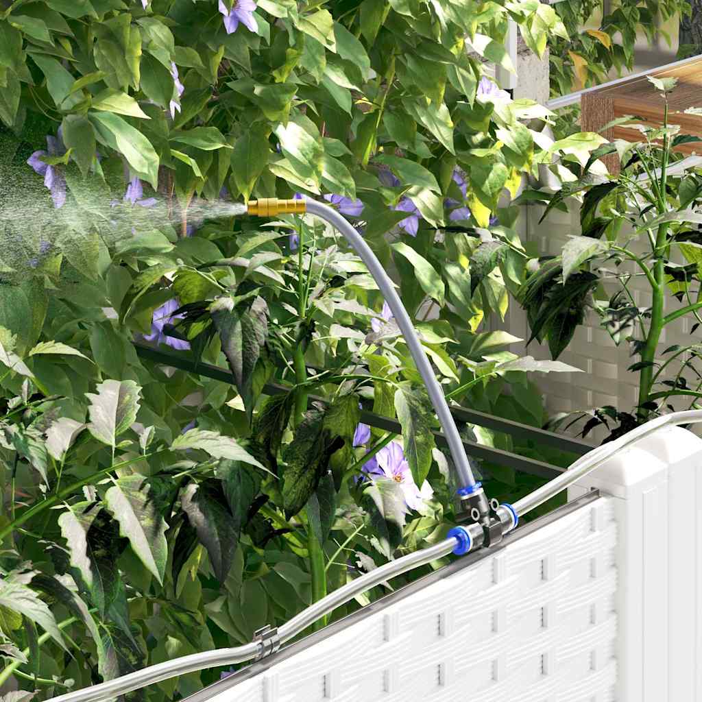 Garten-Pflanzgefäß 3 pcs Weiß Kunststoff