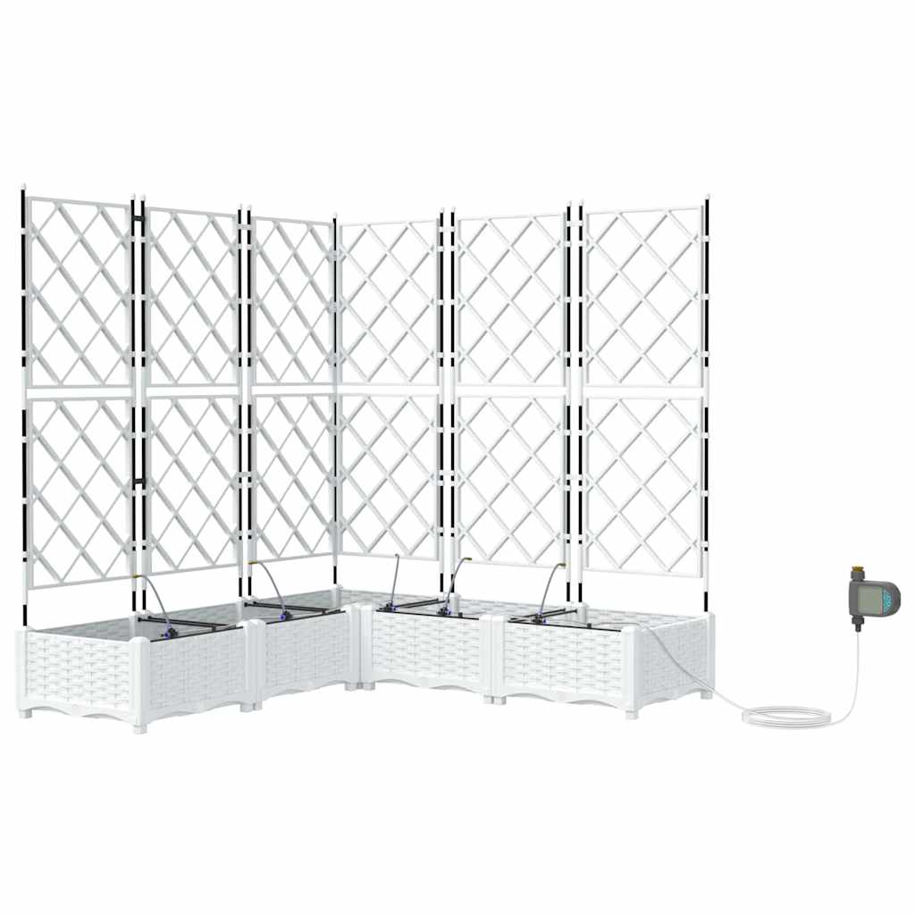 Garten-Pflanzgefäß 5 pcs Weiß Kunststoff