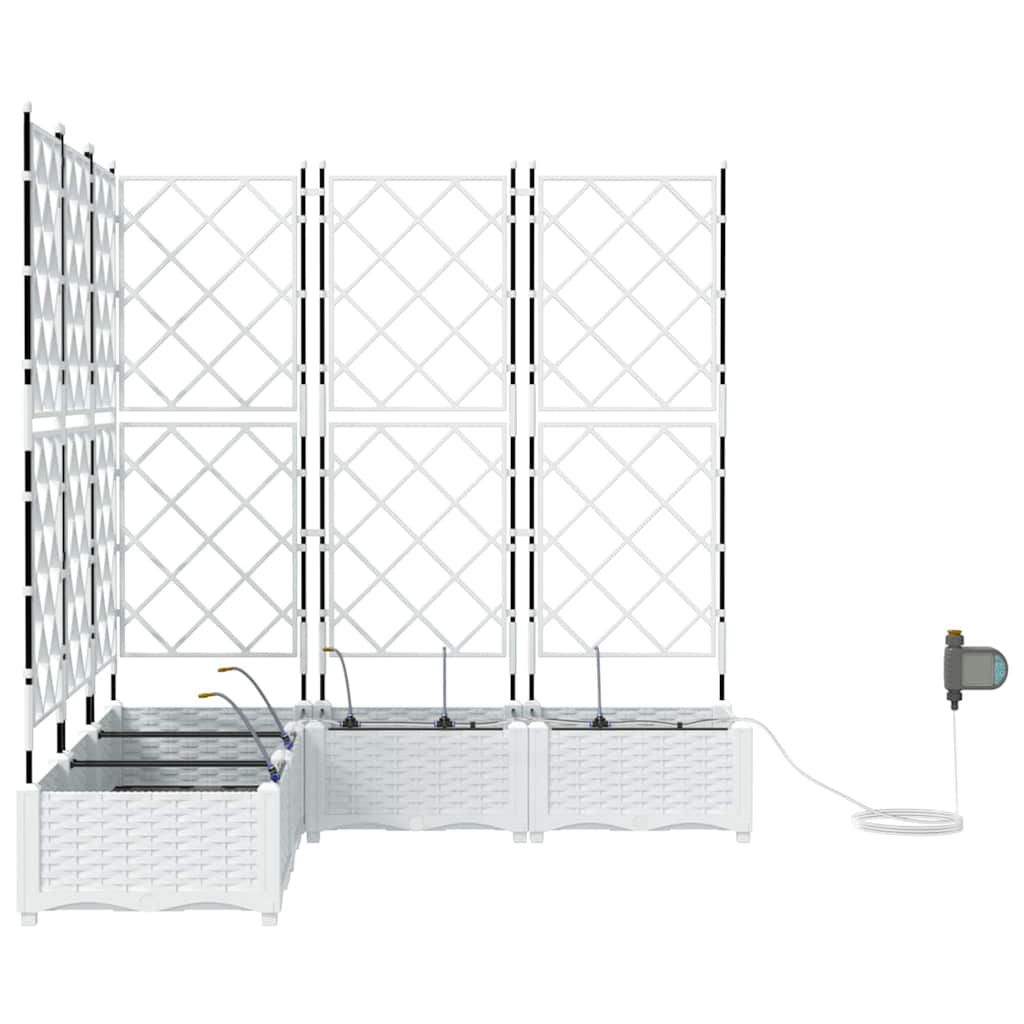 Garten-Pflanzgefäß 5 pcs Weiß Kunststoff