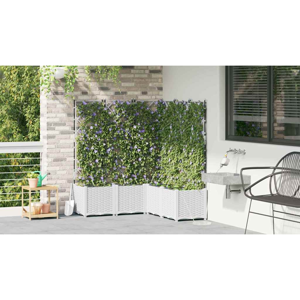 Garten-Pflanzgefäß 5 pcs Weiß Kunststoff